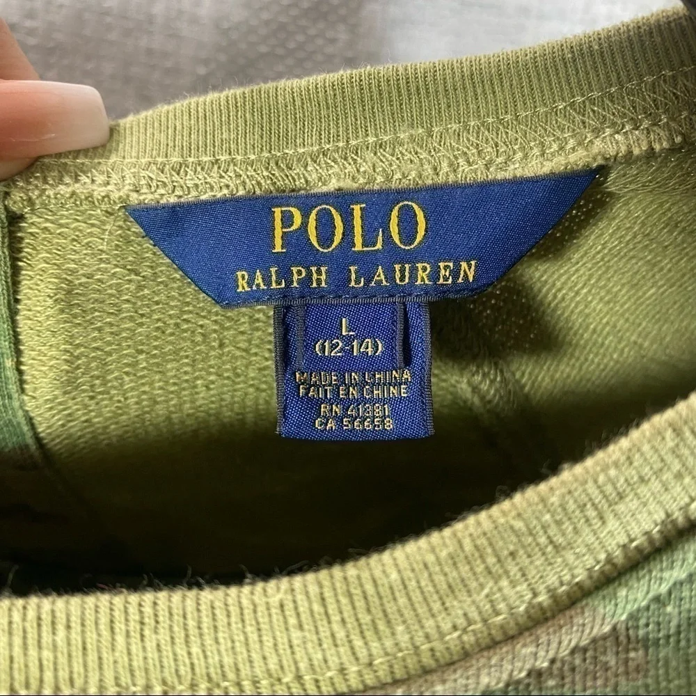 Polo Ralph Lauren camo button back sweater size L
